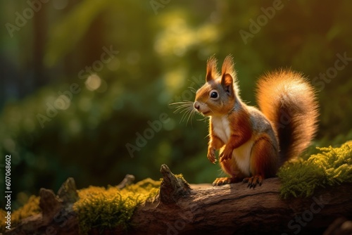 Acrobatic Forest Dweller: Agile Squirrel Navigating the Trees © Arthur