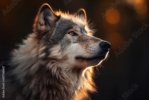 Regal Beauty: Close-up of a Majestic Wolf in Captivating Detail