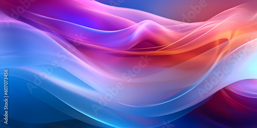 Modern colorful abstract wave Liquid shape in blue color background. Flow liquid lines design element. Generative Ai