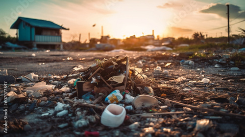 garbage in the streets . 