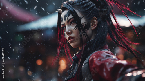 portrait of a akali picture made with ai 