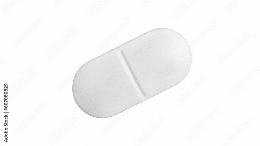 Tablet is white oval, rotating on white background, turning
Tablet is white oval, rotating on white background, turning