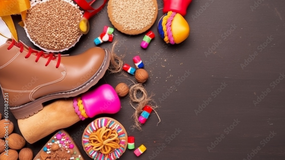 Fototapeta premium Delicious various snacks Generative AI