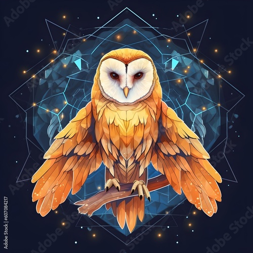 owl in the night illustration