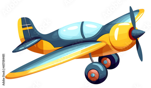 Toy, children's plane. Vector illustration of a toy.