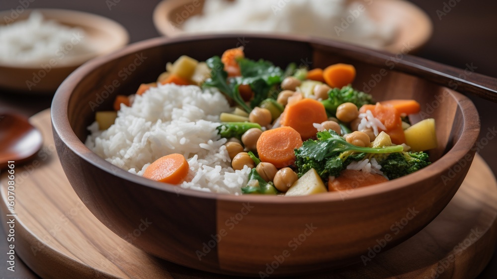 rice with vegetables Generative AI rice with vegetables Generative AI