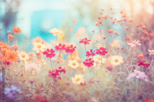 beautiful flowers on background