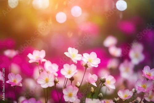 beautiful flowers on background