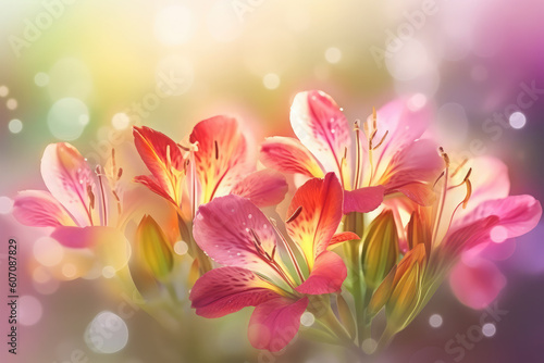 beautiful flowers on background