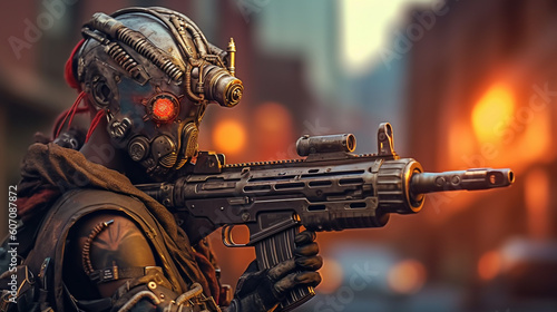 robot and cyborg, human in ...