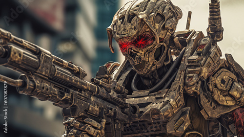 robot and cyborg, human in ...