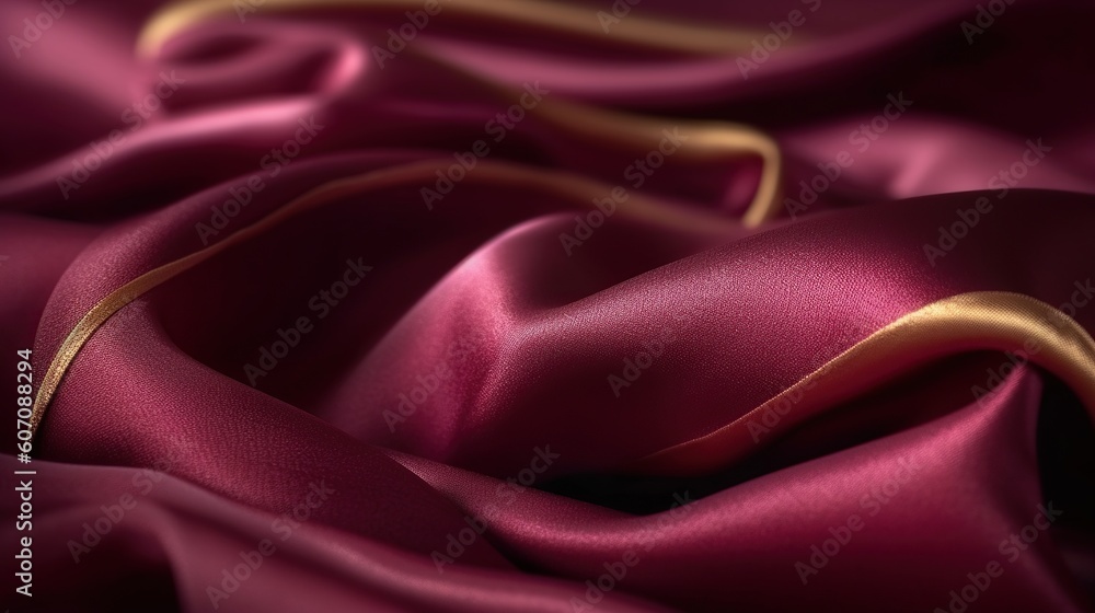 Obraz premium Silk fabric background. AI generative image.
