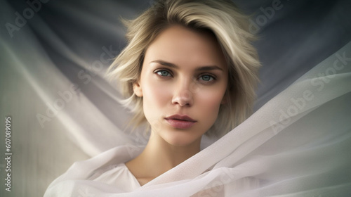 beautiful slim young adult ...