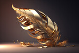 Złote pióro - nagroda w literaturze alegoria - The golden pen - a prize in literature allegory - AI Generated