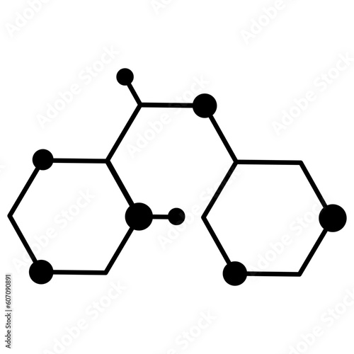 Molecule icon vector. Chemistry illustration sign. Molecule symbol or logo.
