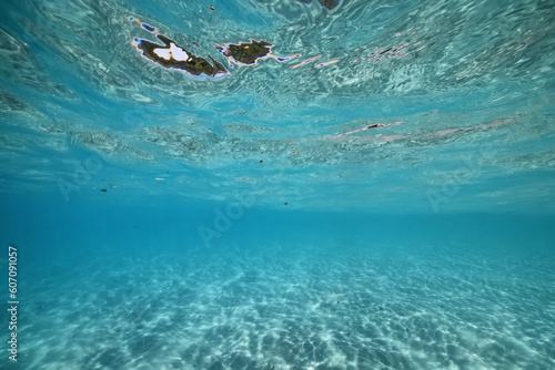 sandy beach underwater photo background abstract horizontal panorama of the blue sea