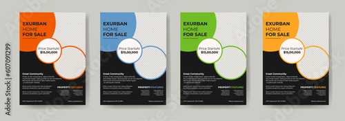real estate flyer template property home for sale design