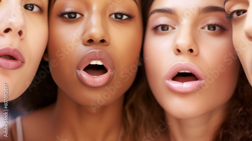 young adult woman closeup, ...