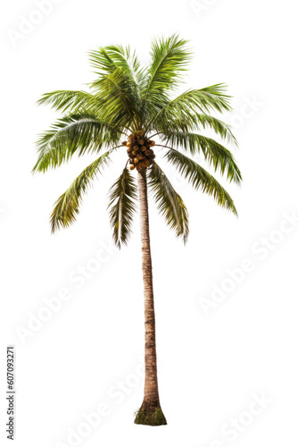 Palm tree isolated on transparent background  Coconut palm plant PNG  Generative AI