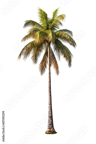 Palm tree isolated on transparent background  Coconut palm plant PNG  Generative AI