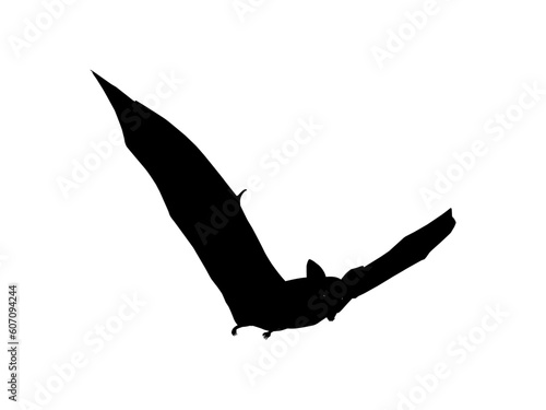Silhouette of the Flying Fox or Bat for Art Illustration, Icon, Symbol, Pictogram, Logo, Website, or Graphic Design Element. Vector Illustration