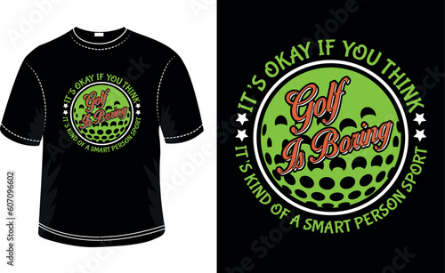 Golf typography t-shirt design template