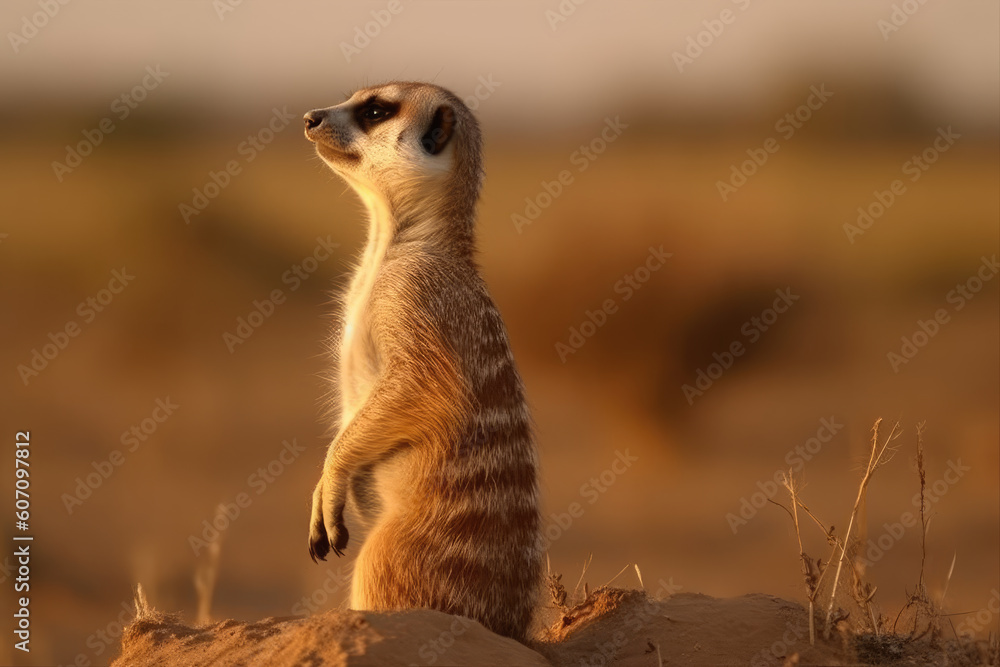 Fototapeta premium Meerkat, Generative Ai