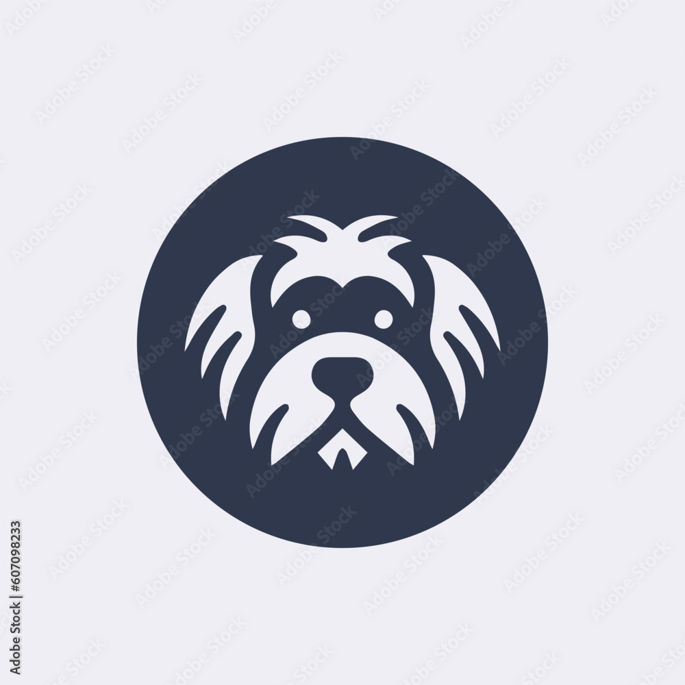 Obraz premium Cute Dog face vector icon