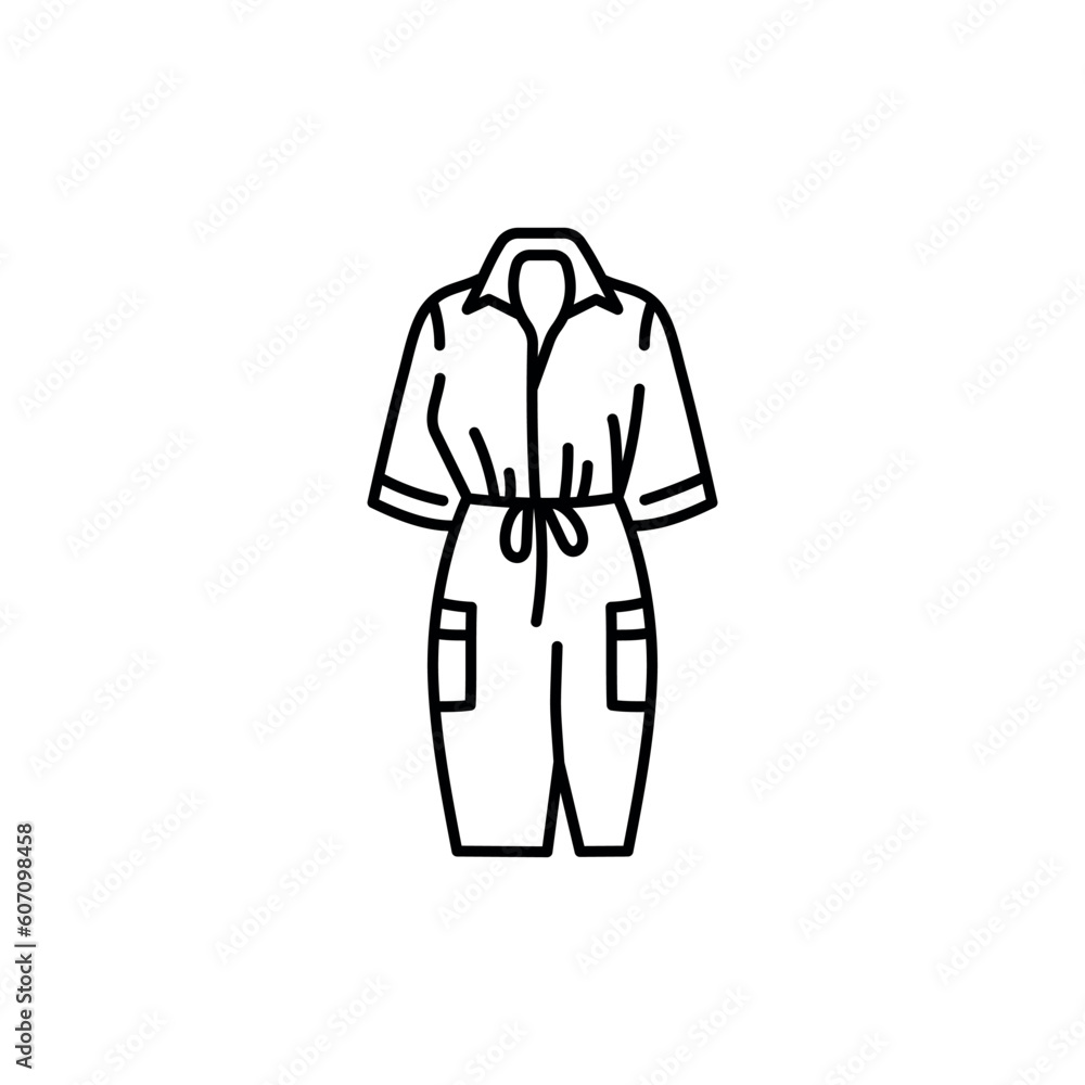 Shirt dress black line icon. Shirt dress black line icon.