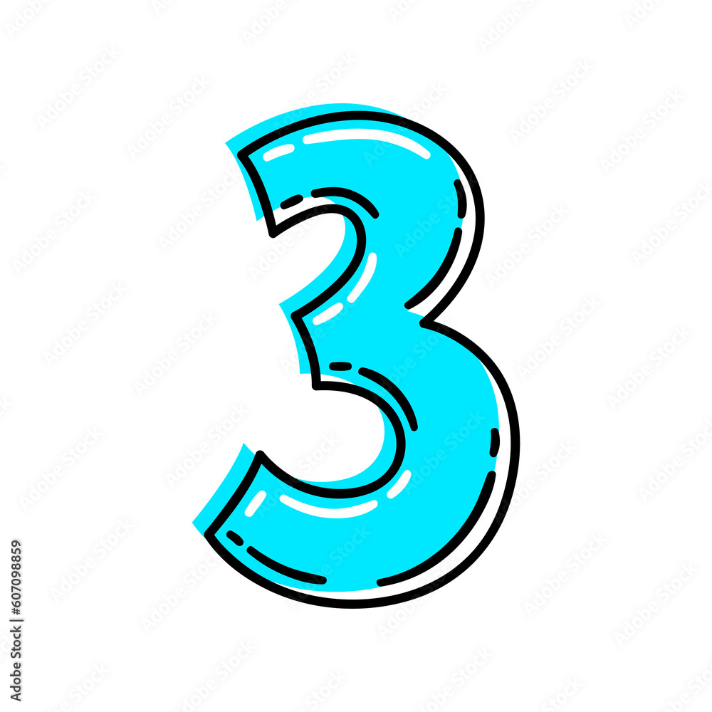 Illustration of number one. Image for design in cartoon style. Illustration of number one. Image for design in cartoon style.