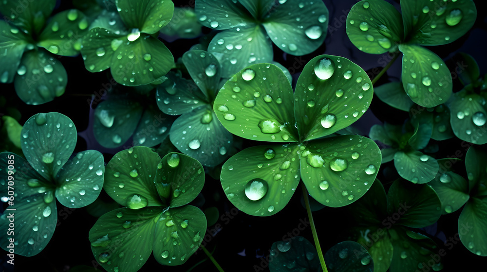 Clover Leafs Surrounded by Nature's Beauty Clover Leafs Surrounded by Nature's Beauty
