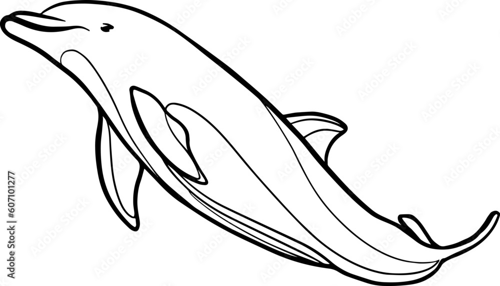 Dolphin Outline Printable
