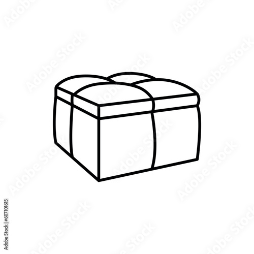 Wallpaper Mural Square soft pouf black line icon. Torontodigital.ca