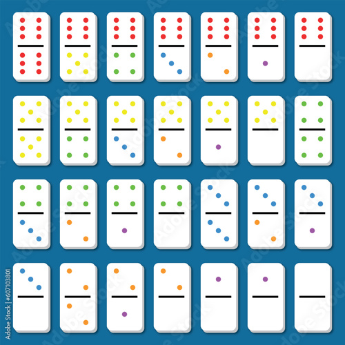 Domino White and Colored Balls Set