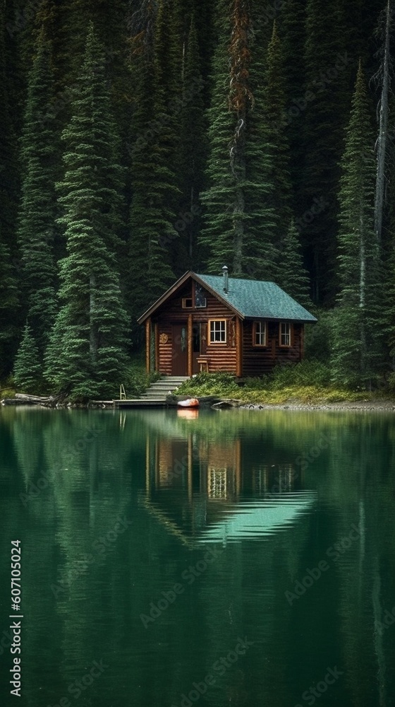 house on the lake Generative AI