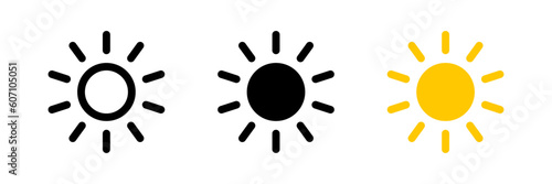Sun icon set