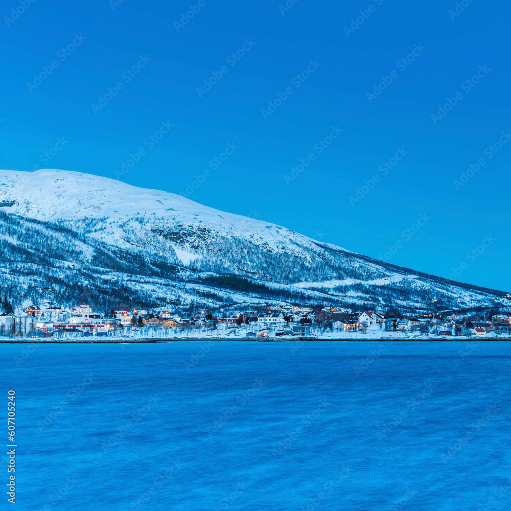 Blue hour on the Norwegian fjords