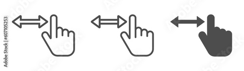 Screen touch swipe finger icons
