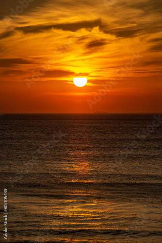 Fototapeta Naklejka Na Ścianę i Meble -  morning sunrise over atlantic ocean in virginia beach virginia