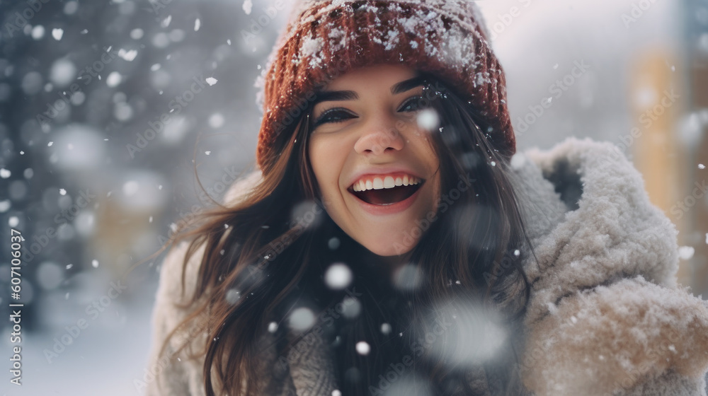 Portrait of woman on the snow Generative Ai Portrait of woman on the snow Generative Ai