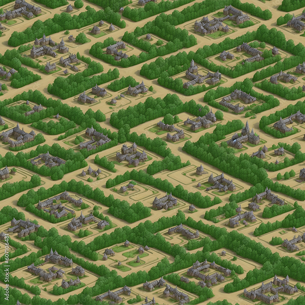 Farmlands landscape. AI generated illustration