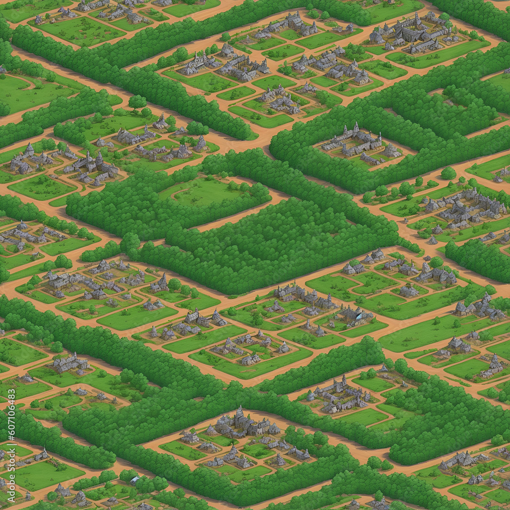 Farmlands landscape. AI generated illustration