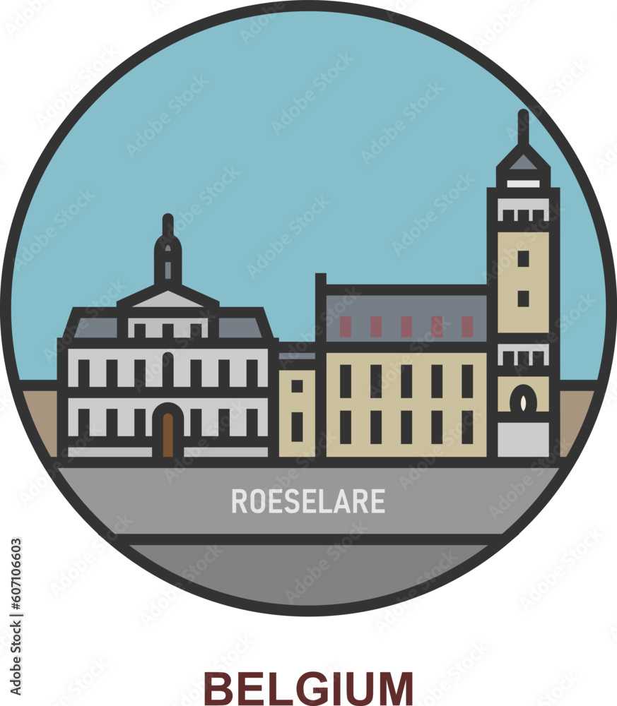 Roeselare. Cities and towns in Belgium