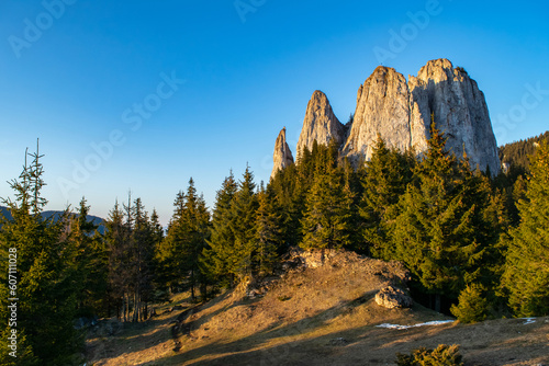 Romania, Hasmas Mountains, Lonely Stone (Piatra Singuratica)