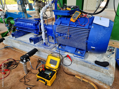 Electric motor insulation resistance testing for Organic Rankine Cycle Power Plant. photo