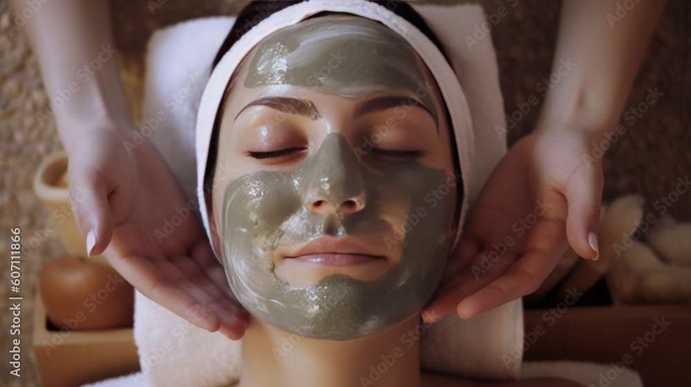Woman in a spa, spa, Generative AI Woman in a spa, spa, Generative AI