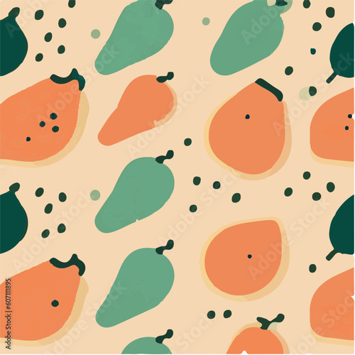 cute simple papaya pattern, cartoon, minimal, decorate blankets, carpets, for kids, theme print design
