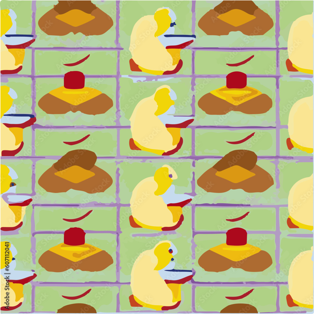 cute simple peking duck pattern, cartoon, minimal, decorate blankets, carpets, for kids, theme print design
