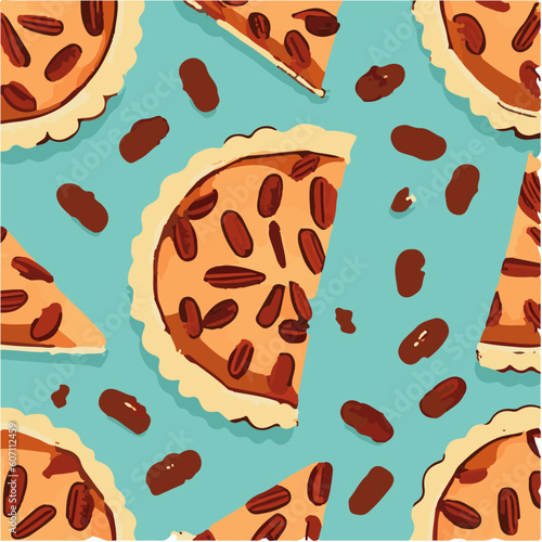 cute simple pecan pie pattern, cartoon, minimal, decorate blankets, carpets, for kids, theme print design
