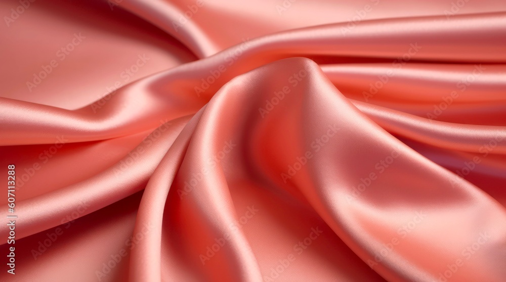 Pink silk cloth. Generative AI. Pink silk cloth. Generative AI.